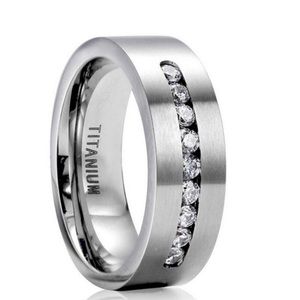 Beautiful 8 MM Stainless Steel Titanium Ring New